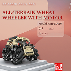 MOULD KING 20016 Military All-terrain Wheat Wheeler With Motor