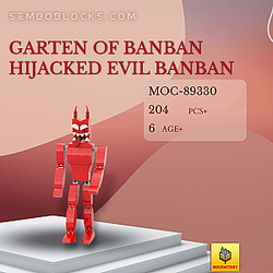 MOC Factory 89330 Movies and Games Garten of Banban Hijacked Evil Banban