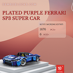 KUYU MOXING KY7071 Technician Plated Purple Ferrari SP3 Super Car