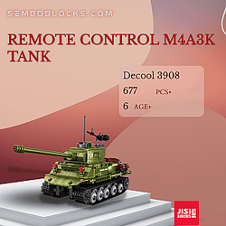 DECOOL / JiSi 3908 Military Remote Control M4A3K Tank