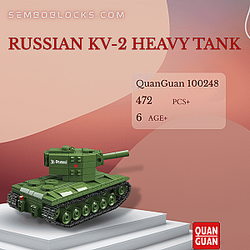 QUANGUAN 100248 Military Russian KV-2 Heavy Tank