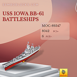 MOC Factory 89347 Military USS Iowa BB-61 Battleships