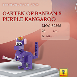 MOC Factory 89365 Movies and Games Garten of Banban 3 Purple Kangaroo