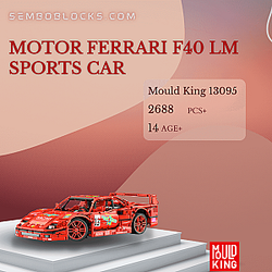 MOULD KING 13095 Technician Motor Ferrari F40 LM Sports Car