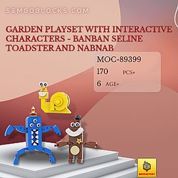 MOC Factory 89399 Movies and Games Garden Playset with Interactive Characters - Banban Seline Toadster and Nabnab