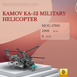 MOC Factory 57691 Military Kamov KA-52 Military Helicopter