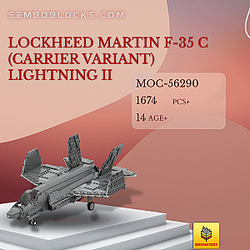 MOC Factory 56290 Military Lockheed Martin F-35 C (Carrier Variant) Lightning II