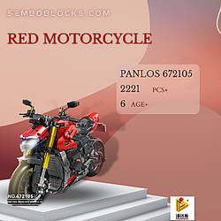 PANLOSBRICK 672105 Technician Red Motorcycle