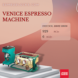 DECOOL / JiSi 16802 16803 Creator Expert Venice Espresso Machine