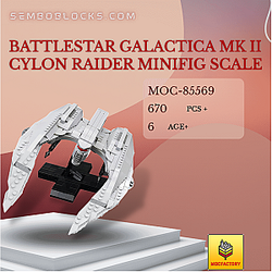 MOC Factory 85569 Space Battlestar Galactica MK II Cylon Raider Minifig Scale