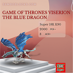 18K K90 Creator Expert Game of Thrones Viserion The Blue Dragon