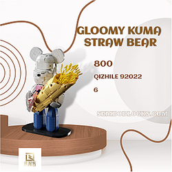 QIZHILE 92022 Creator Expert Gloomy KUMA Straw Bear