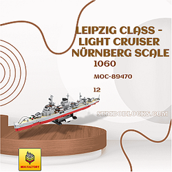 MOC Factory 89470 Technician Leipzig Class - Light Cruiser Nürnberg Scale