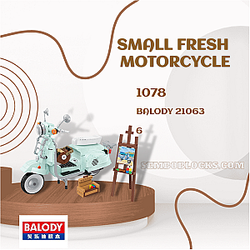 BALODY 21063 Creator Expert Small Fresh Motorcycle