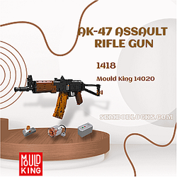 MOULD KING 14020 Military AK-47 Assault Rifle Gun