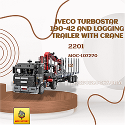 MOC Factory 107270 Technician Iveco Turbostar 190-42 and Logging Trailer with Crane