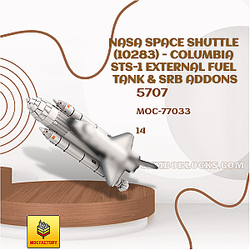 MOC Factory 77033 Space NASA Space Shuttle (10283) - Columbia STS-1 External Fuel Tank &amp; SRB Addons