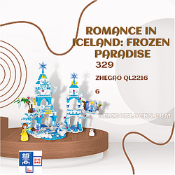 ZHEGAO QL2216 Creator Expert Romance in Iceland: Frozen Paradise