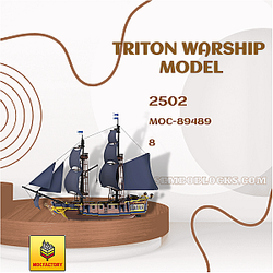 MOC Factory 89489 Creator Expert Triton Warship Model