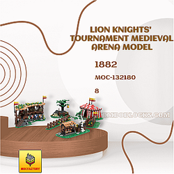 MOC Factory 132180 Creator Expert Lion Knights' Tournament Medieval Arena Model