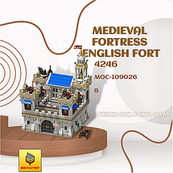 MOC Factory 109026 Modular Building Medieval Fortress English Fort