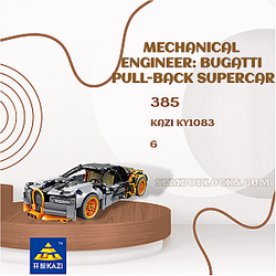 KAZI / GBL / BOZHI KY1083 Technician Mechanical Engineer: Bugatti Pull-back Supercar