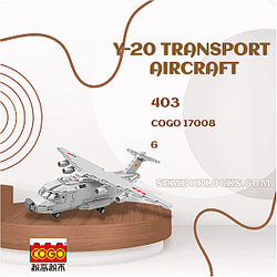 CoGo 17008 Military Y-20 Transport Aircraft