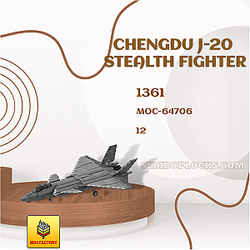 MOC Factory 64706 Military Chengdu J-20 STEALTH Fighter