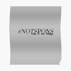 "HASHTAG NOT SPONS!" -Shane Dawson (b/1) Poster RB1207