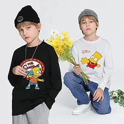 The Simpson Bart Cute Boy Long Sleeve T-shirts