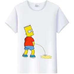 The Simpsons Bart Cute Cartoon White T-shirts