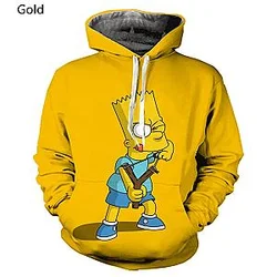 The Simpsons Family Cartoon Characters 3D Printed Hoodies