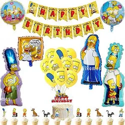 Simpson Funny Yellow Family Home Happy Birthday Party Decoration