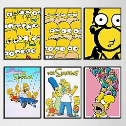 The Simpsons Anime Cartoon Characters Canvas Painting Posters