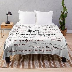 Buffy the Vampire Slayer Quotes Throw Blanket RB2611