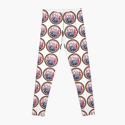 Sodapoppin Leggings - Sodapoppin Retro Soda Pop Bottle Cap Leggings RB1706