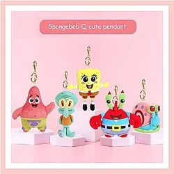 Cute Spongebob Patrick Star Mr. Krabs Plush Toy Keychain