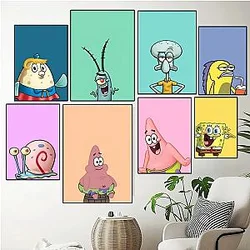 SpongeBob SquarePants Bikini Bottom Cartoon Characters Poster