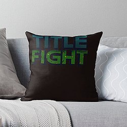 Title Fight Floral Green Throw Pillow RB2411