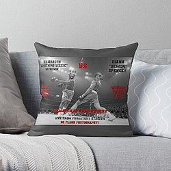 Liz VS Di Title Fight Throw Pillow RB2411