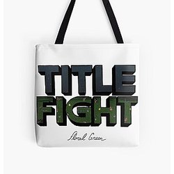 Title Fight - Floral Green All Over Print Tote Bag RB2411