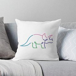 The Try Guys Pillows - The  Try Guys Triceratops    Throw Pillow RB2510