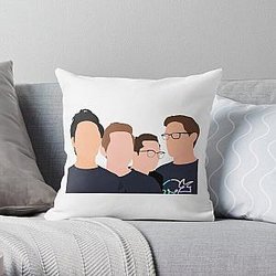 The Try Guys Pillows - The Try Guys Fan Art Dinosaur Throw Pillow RB2510