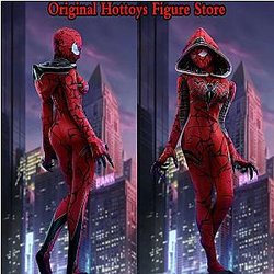 VERYCOOL VCL-1010 Female Soldier Head Sculpture Red Spider Bodysuit Action Figure Toy